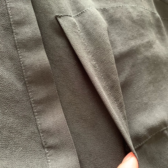 Zara sheer black shirt with studded collar - Picture 5 of 8